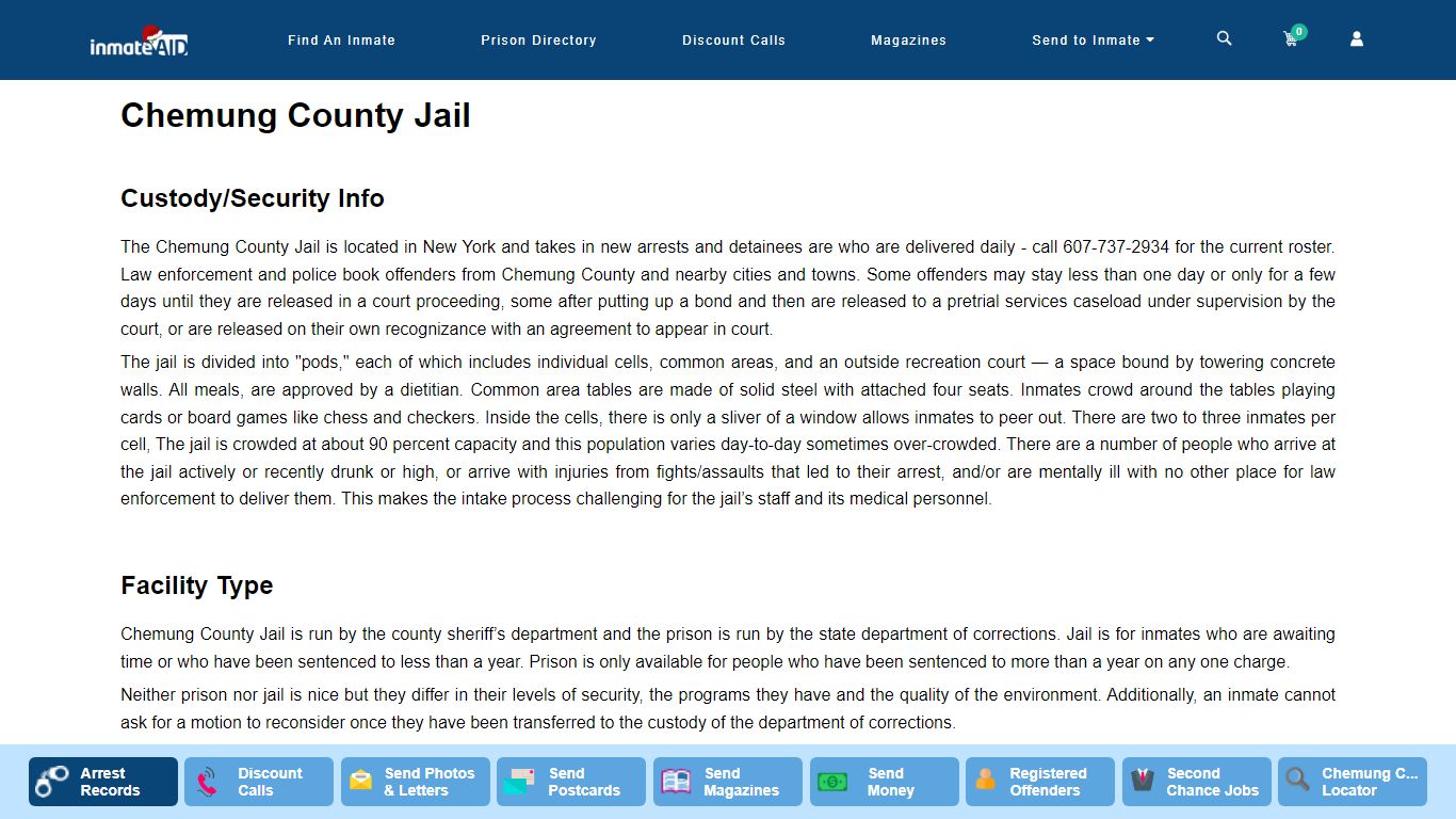 Chemung County Jail - InmateAid